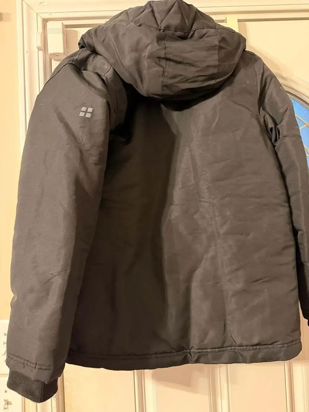 Swiss Alps Boys Winter Puffer Jacket Black Size 14/16